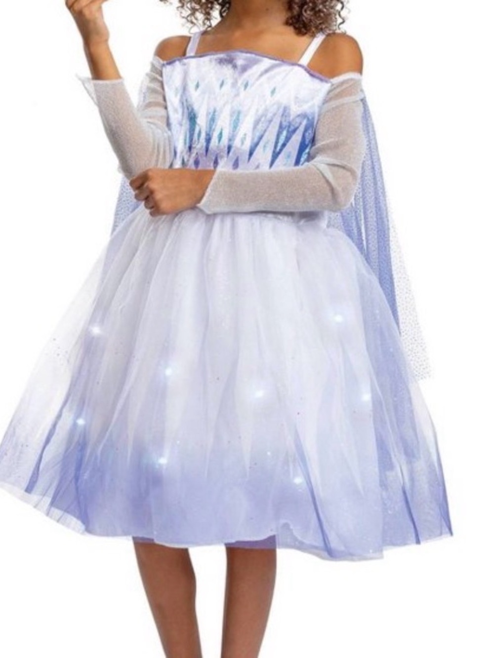 Disney Light-Up Princess Costume Dress in Light Blue and White